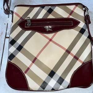 Designer inspired crossbody plaid bag